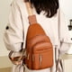 thumbnail image 5 of Bolso de cuero para mujer - Bolso bandola, diseño europeo vintage, 14,56x6,69x2,16 pulgadas, bolso de viaje en naranja, gris, rojo, beige, 5 of 6