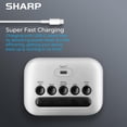 thumbnail image 3 of Reloj despertador Sharp SPC235DGAMZ con puerto de carga USB-C y LED verde, 3 of 5