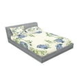 thumbnail image 2 of Ambesonne Floral Fitted Sheet & Pillow Sham Set, Vintage Roses Framework, Queen, Blue Green Cream, 2 of 2