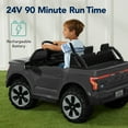 thumbnail image 6 of Best Choice Products Kids 24V Ride On Truck Officially Licensed Ford Lightning w/ Remote, LED Lights, 2 Speeds - Gray, 6 of 9