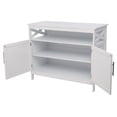 thumbnail image 7 of Ktaxon Modern Bathroom Cabinet, Freestanding Cupboard Buffet Cabinet with Adjustable Shelves, Multifunctional Pantry Extra Large Storage, White, 7 of 7