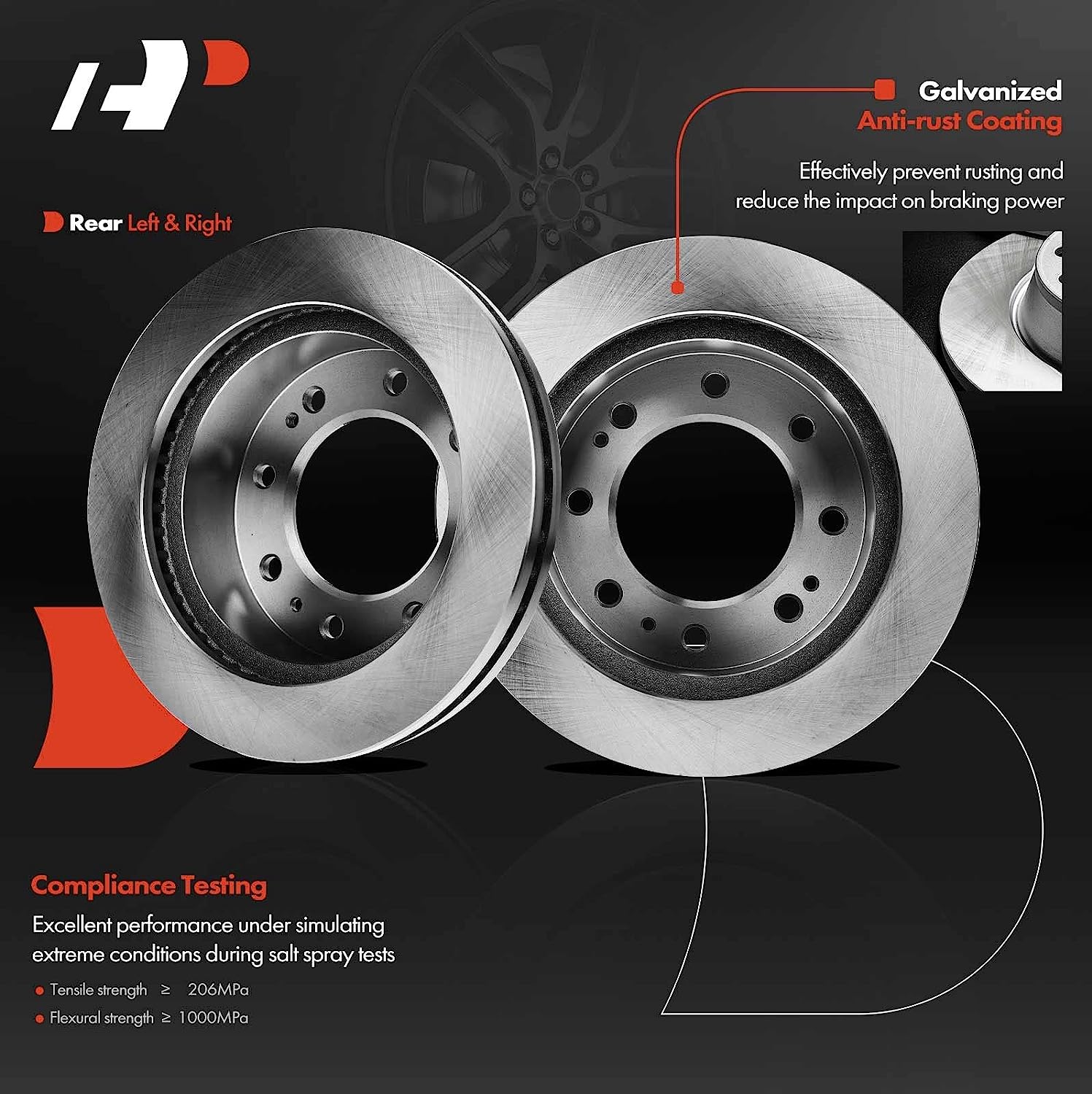 Front Drilled & Slotted Brake Rotors + Ceramic Pads For Silverado/Sierra 2500 HD & Express
