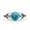 Turquoise, variant on Oval Art Deco Celtic Band Ring Lab Created White Opal Ring 925 Sterling Silver Size 5