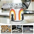 thumbnail image 6 of Yayeee Ashtray with Lid for Cigarette Smokeless Stainless Steel Home Ash Holder, Black Cat Rainbow, 6 of 7