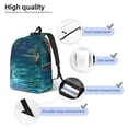 thumbnail image 3 of Easygdp Tropical Paradise Window View Mochila de Lona Resistente para Laptop, Compatible con Laptops de 15 a 17 pulgadas, Ideal para Escuela, Trabajo y Viajes-Medium, 3 of 5
