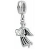 Connections from Hallmark Stainless Steel Angel Charm with Crystal Accents