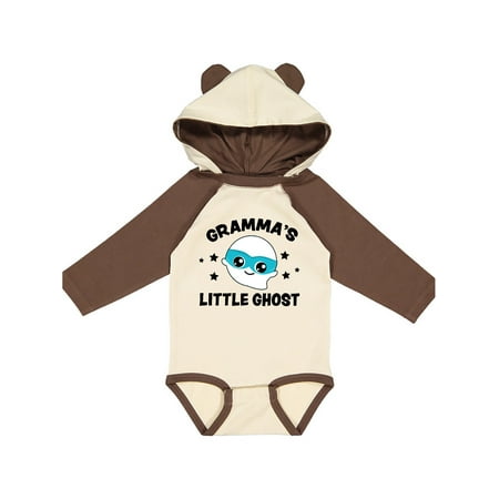 

Inktastic Cute Gramma s Little Ghost with Stars Gift Baby Boy Long Sleeve Bodysuit