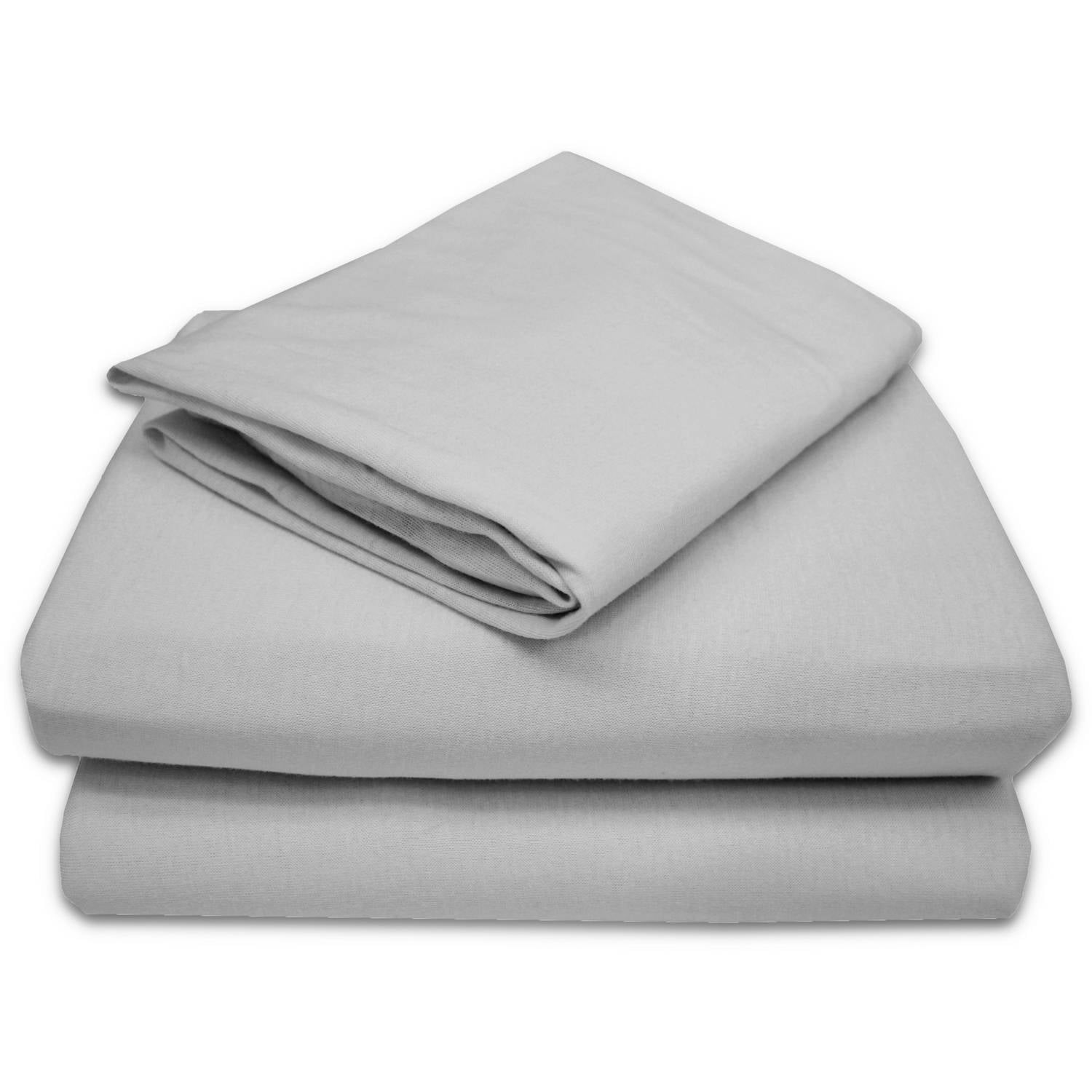 TL Care 100 Natural Jersey Cotton 3 Piece Toddler Sheet Set, Gray
