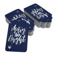 thumbnail image 2 of Inkdotpot Pack Of 100 Real Silver Foil Paper Tags Merry And Bright Christmas Favor Hang Tags, 2 of 6