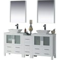 thumbnail image 4 of Sydney 72" Double w/ Vessel Sinks and Mirrors (Glossy White), 4 of 8
