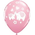 thumbnail image 3 of 11 inch Qualatex It's A Girl Elephants - Pink Latex Balloons (50 Pack) - Party Supplies Decorations, 3 of 3