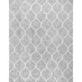 thumbnail image 4 of Pasargad Home Paris Shag Moroccan 9' x 12' Hand-Woven Microfiber and Cotton Silver/Ivory Rug - All Ages, Indoors, 4 of 5