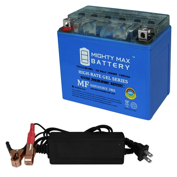 YTX12-BS GEL Remplacement Battery pour Magneti Marelli YTX12-BS + Chargeur 12V 2Amp