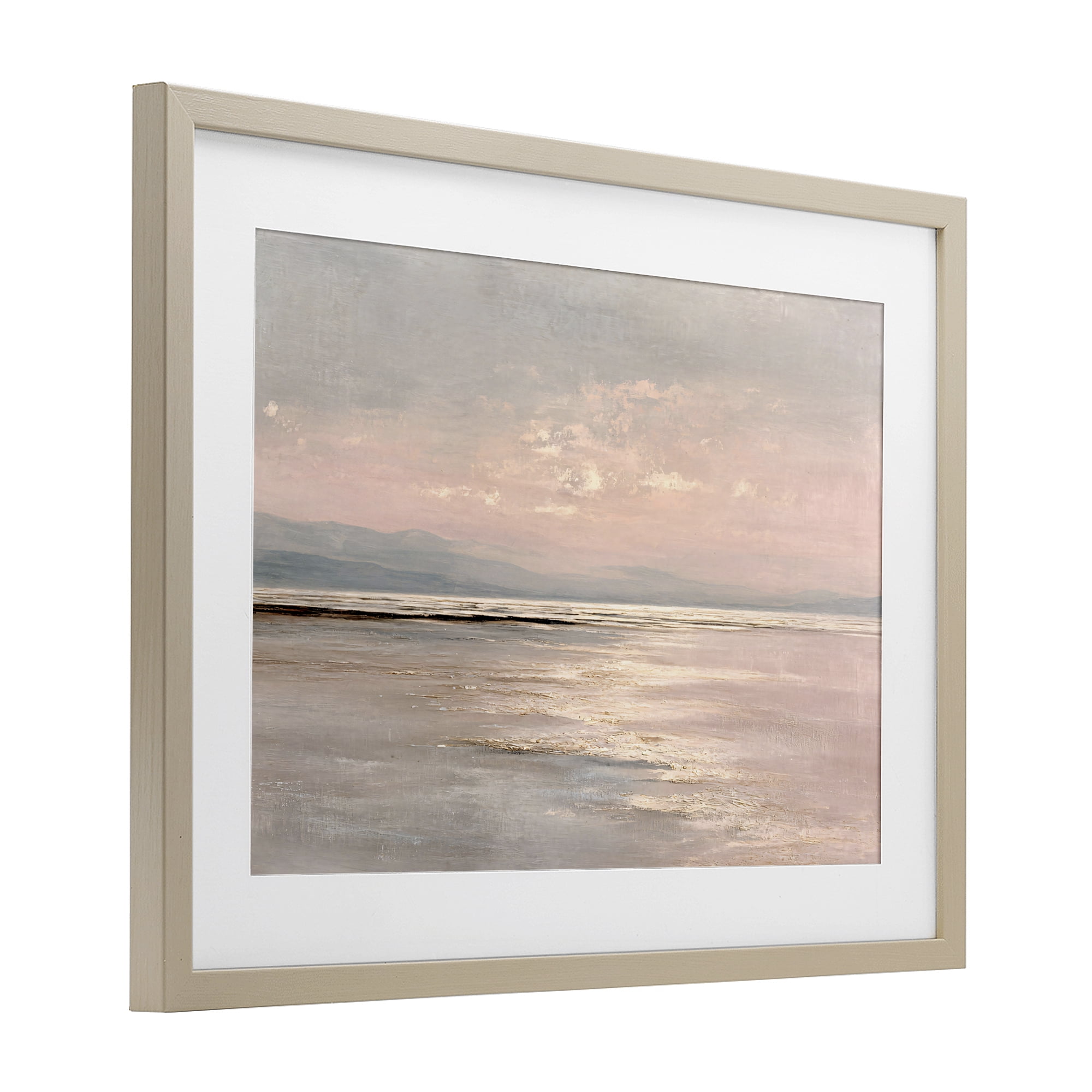 Stupell Industries Vast Blush Seascape Birch Framed Print Under Glass, design by Jacky Ngan