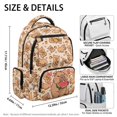 thumbnail image 5 of Psesaysky Capybara Orange Pattern School Backpack with Lightweight Water Resistant Bookbag, Waterproof 17 Inch Multi-pocket Bookbag for High School Back to School Travel, 5 of 10
