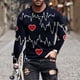 thumbnail image 1 of Blusas y camisas de manga larga y cuello redondo para hombre, camisetas casuales con estampado de moda y cuello redondo, blusas de licra de manga corta para hombre., 1 of 5