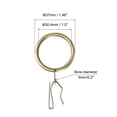 thumbnail image 2 of Uxcell 40pcs 1.2-Inch Metal Curtain Hook Bronze Curtain Rings with Pin-on Hooks, 2 of 4