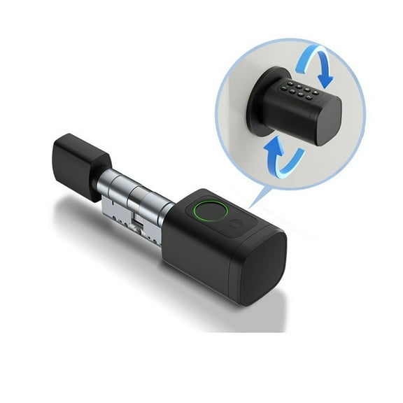 Adjustable Lock Bluetooth Smart Fingerprint Digital Cylinder Lock with APP/Password Key Unlock