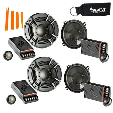 Polk Audio - Two Pairs Of DB5252 5.25 Component Speaker - Marine and Powersports Certification