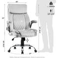 High Back Ergonomic Office Chair Flip Arms Big & Tall Executive Swivel