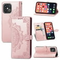 thumbnail image 1 of iPhone 11 Pro Max Wallet Case 6.5", Mandala Premium PU Leather Flip Stand Protective Cover with Card Slots Secure Magnetic, Rosegold, 1 of 6