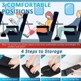 thumbnail image 6 of Foot Hammock for Plane Travel, Upgraded Wide Airplane Foot Hammock with Detachable Hardboard, Portable Footrest for Air Travel Essentials Long Flights Flying, Adjustable Foot Rest Leg Hammock, 6 of 13