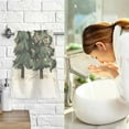 thumbnail image 7 of Yayeee 2 Pack Hand Towels for Bathroom 100% Cotton 16" x 28" Soft Absorbent Kitchen Towel, Christmas Stars, 7 of 7