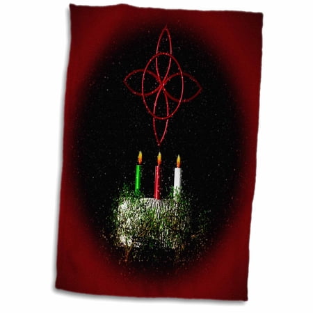 3dRose Yule Log is a Christmas Design that can also represent Yule - Towel  15 by 22-inch