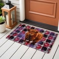thumbnail image 5 of Farmhouse Washable Area Rug 2 x 3 ft Cow Leopard Texture Rustic Cottagecore Nature Plaid, Soft Non Slip Rugs Stain Repellent Indoor Felt Carpet for Living Dining Room Bedroom Home Office, 5 of 9