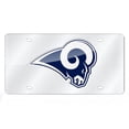 thumbnail image 1 of Los Angeles Rams Silver Laser License Plate, 1 of 1