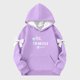 thumbnail image 5 of Camiseta de manga larga con lazo para niños, cuello redondo liso, parte superior lisa, adecuada para niños y niñas, sudadera con capucha para niñas, parte superior de poliéster, 5 of 6