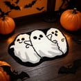 thumbnail image 4 of Beautynvta Theme Ghost Rug, Cute Three Ghosts Shaped Entryway Rug, Non-Slip Absorbent Plush Doormat for Indoor Outdoor Porch Spooky Party Decor, 4 of 6