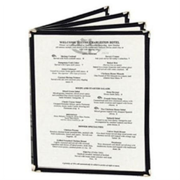 Update International MCV-4BK 9. 1 X 12 Inch Four Page Menu Cover