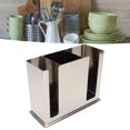 thumbnail image 1 of Stainless Steel Utensil Drying Rack With 4 Divided Compartments, Large Capacity For Silverware, Modern Design, Drainage Holes, Multipurpose, Ideal Kitchen Sink Organiser, 1 of 8