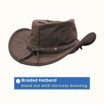 thumbnail image 2 of RESISTANCE Western Cowboy Hat Grain Cow Leather With Buffalo Conchos Hat Band, 2 of 6