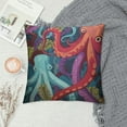 thumbnail image 2 of MLJA Square Throw Pillow Covers Cartoon Funny Colorful Octopus Pattern Pillow Cases Decorative for Home Bedroom Sofa Pillowcases Standard., 2 of 5