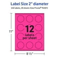 thumbnail image 6 of Avery Printable Round Labels, Neon Magenta, 2" Diameter, 240ct, 6 of 11