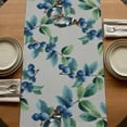 thumbnail image 5 of Table Runners 72 Inches Long Dress Scarves, Blueberry Spring Leaves Farmhouse Kitchen/Dining Table Runner, Coffee Tablerunners, Grey Botanical Branches 16x72 Inch, 5 of 9