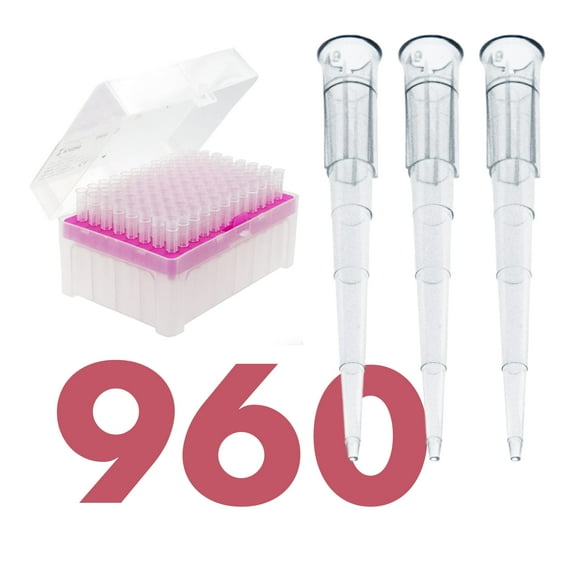 Puntas para pipetas de laboratorio Kashi Scientific, 200 uL, 960 puntas