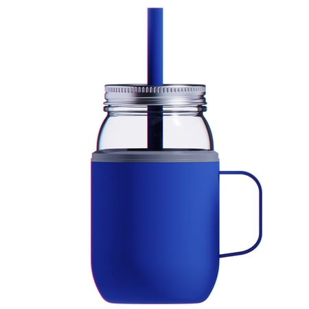 ASOBU NA-MJK16B 16-Oz. Moonshine Kuzie-Insulated Mason Jar (Blue)