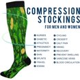 thumbnail image 4 of Coolnut 1 Pack St. Patrick's Day Clover Compression Socks for Women Men, Knee High Stockings for Athletic Sports,Running,Travel, 4 of 7