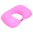 thumbnail image 5 of Almohada de aire inflable Prensa en forma de U Inflado automático para avión Coche Oficina Tren Hogar Rosa, 5 of 5