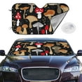 thumbnail image 2 of Uemuo Various Mushrooms Pattern Accordion Car Windshield Sun Shade, Foldable Reflective Sun Visor for Car, Reflector Windshield Sunshade-Small, 2 of 7