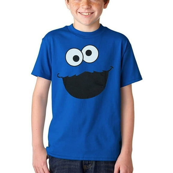 Sesame Street Cookie Monster Face Youth Kids T-Shirt