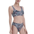 thumbnail image 4 of High Waisted Bikini Sets For Women, Paisley Print No.J94 Swimsuits Tummy Control, Two Pieces Bathing Suit, 4 of 8