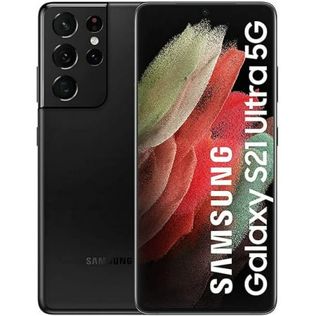 Samsung Galaxy S21 Ultra 5G G998U 128GB Black Unlocked Smartphone - Good Condition (Used)