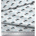 thumbnail image 2 of Soimoi polyester Crepe Fabric Waves,Bubbles & Fish Ocean Decor Fabric Printed Yard 42 Inch Wide, 2 of 3