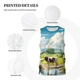 thumbnail image 3 of Honeii Countryside Farm Cow print basktball shirt for men and women, Unisex basketball jersey for Theme party-Large, 3 of 6