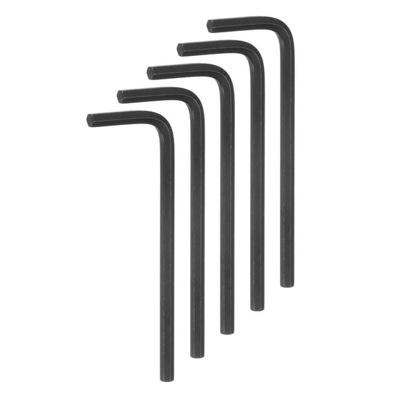 Uxcell 5pcs Hex Key Wrench 3mm L-Shape Hexagon Metric Wrenches Chrome Vanadium Steel Repairing Tool, Black