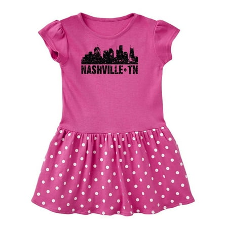 

Inktastic Nashville Skyline Grunge Gift Toddler Girl Dress